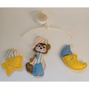Vintage Teddy Beddy Bear Musical Mobile Nursery Baby Bedroom Cloud Star READ